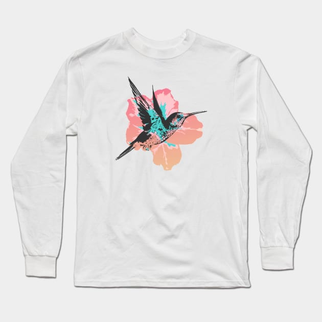 Hummingbird Long Sleeve T-Shirt by ImaginativeWild